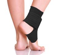 (Black, Small) Actesso Ankle Support Strap - Sleeve for Weak Ankles, Sprains and Sports Injury