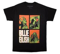 (Black, Small) Billie Eilish T-Shirt: 3 Photo Logo (Black)