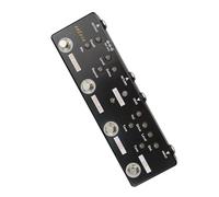Black Small Guitar Signals Buffer with Low Noise Circuit Metal Texture for Long Cable Runs and Multiple Pedal Setups Traditional Yellow Metal Pedal