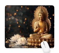 Black Small Mouse Mat 11.42×9.45×0.12 in,2026 New Year Gaming Mousepad Zen Mini Desk Pad with Non-Slip Base and Stitched Edge,for Wireless Mouse,Laptop,Office Home,Washable,Roll-up,Gift for Men D-338