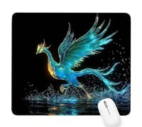 Black Small Mouse Mat 9.45×7.87×0.12 Inch,2026 New Year Gaming Mousepad Dragon Mini Desk Pad with Non-Slip Base and Stitched Edge,for Wireless Mouse,Laptop,Office Home,Washable,Roll-up,Gift Men D-986