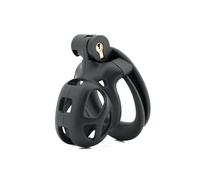 Black Small Short Male Plastic Chastity Lock Slave Cuckold Cock Bondage Cage Adult Sex Toys Black M