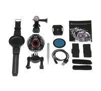 (Black) Smart Wearable Camera Watch Style Outdoor Sports with WIFI Function IP68 Waterproof