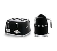 Smeg TSF03 4-Slice Toaster & KLF04 1.7L Variable Temperature Controlled Kettle Bundle - Black