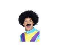 Black Smiffy's Scouser Wig & Moustache Set - scouser set black smiffys fancy dress wig