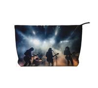 Black Smoke Music Corduroy Makeup Bag Travel Cosmetic Bag Organizer Toiletry Bag