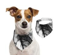 Black Smoke Music Print Christmas Pet Scarf Cotton Soft Comfortable Stylish For Dogs Cats Wear Winter Gift