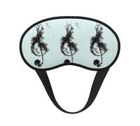 Black Smoke Music Sleep Masks Silky Eye Cover Soft Satin Blindfold Elastic Strap Night Eye Shade for Women Men