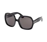 TOM FORD FT1221 SAFFRON 01A Woman Sunglasses Acetate Black Smoke Squared Normal