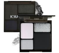 Black Smokey Eyeshadow Palette, Goth Shimmer Matte Black Grey White