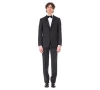 Black Smoking Sartorial Fit - male - Caruso - Single Breasted Suits - Black - 3XL - Suits 3XL