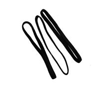 Black Snag Free Endless Flat Headband Hair Elastics Hairbands Gym Sport Football for Women Girls by Glitz4Girlz