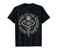 Black Snake Eye Mandala Spiritual Geometry Design T-Shirt