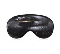 Black Snake Eye Mask, Side Sleeping Mask Light Blindfold Sleeping Mask Nose Pad and Elastic Band for Children Women and Men