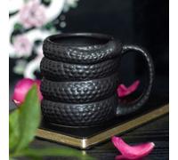 Black Snake Mug - 500Ml, Unique Coiled Design, Microwave Safe