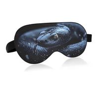 Black Snake Sleep Mask Soft Cooling Eye Masks for Sleeping with Elastic Strap Night Blindfold for Women Men Travel