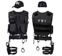 Black Snake® Special Agent costume SWAT FBI POLICE SECURITY carnival dressing up - M/L - FBI