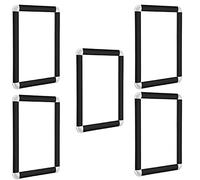BLACK Snap Frame Picture Frame Clip Frame with Rounded Corners in 5 Sizes A0, A1, A2, A3, & A4 (5 X BLACK A4)