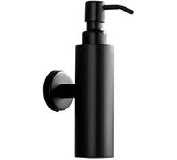 Black Soap Dispenser Wall Mounted Liquid Pump, Steel Matte Black Round Push Hand Soap Holder Dispenser Lotion | Modern, Strong Design Soap Pump