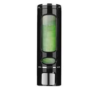 Black Soap Dispenser Wall-Mounted, No-Drill Installation for Liquid Lotion, Shower Gel, Shampoo, Conditioner & Dish Detergent, 400ml Large Capacity for Home Bathroom&Hotel