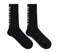 Black Socks With Decoration, male, Alexander McQueen, Socks, Black, M, Underwear M