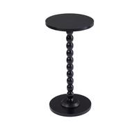 Black Sofa Side Table Small Round Pedestal Table Wood End Table Nightstand Plant Stand