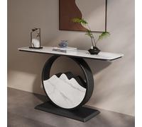 Black Sofa Table - 59in Console Table for Entryway & Hallway, Storage Accent Table for Living Room & Office, Stylish & Functional Design, Durable & Versatile