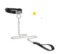 Black Soft Leather Collar Pet Collar Necklace Multifunctional Detachable And Adjustable For Women