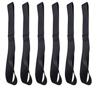 Black Soft Loop Tie Down Straps (6 Pack) 4500Lbs Breaking Strength and 1500Lbs Load Capacity, 12 * 1in Heavy Duty Tie Down Loops for Securing ATV UTV Motorcycles Scooters Dirt Bikes Lawn Equipment