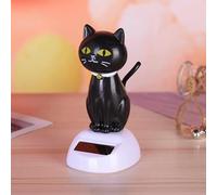 Black Solar Cat Toy Doll Dancing Cat Figure Car Ornament,Dancing Toys Ornaments Solar Powered Car Dashboard Interior Desktop Decor Novelty Gift Party Car Desk Home Decoration