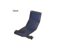 (Black) Solar Cell 20W Photovoltaic Panels USB Charger System Battery V 5V Portable Flexible Foldable Energy Power Camping Set