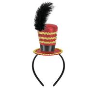Black Soldier Mini Top Hat Headband Fascinator for Ringmaster Circus Tea Party Halloween Carnival Mardi Gras Xmas Costume Accessories