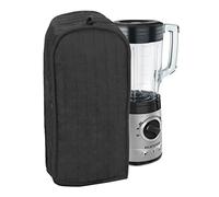 Black Solid Color Quilted Blender Appliance Cover