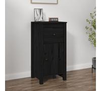 vidaXL Solid Wood Pine Sideboard Black Side Cabinet Cupboard Home Organiser