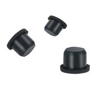 Black Solid Silicone Rubber Plugs, Dia 3mm to 14mm Elastic Hole Plugs for Experimental Instruments 5pcs(3.5mm)