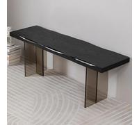 Black Solid Wood Bench for Entryway & Dining - 59.05in Multifunctional Coffee Table with Thickened Acrylic Legs, Easy to Assemble Indoor Seating Solution