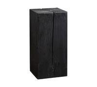Black Solid Wood Pedestal Stand - 30x30x30cm Display Base for Cakes, Desserts, Sculptures, Wedding & Home Decor - Sturdy Plinth for Parties & Events