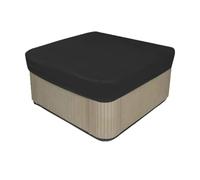 Black Spa Cover 218x218x30cm, Weatherproof Polyacrylonitrile Fiber Protector with Storage Bag