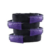 Black Spanset 2ft Round Sling 4 Pack 2,600 lb. Vertical Capacity, 5,200 lbs Basket Polyester Lifting Strap Heavy Duty for Aerial Circus or Strage Use (Purple -Vertical Capacity 2,600 lbs, 2FT)