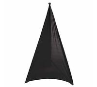 Black Speaker Tripod Cover, Polyester Adjustable Stretch Stand Cover with Non - Slip Buckle and Elastic Foot Pockets, for Stage Weddings Concerts Banquets