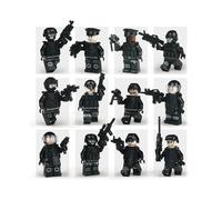 (Black) Special Forces Minifigures Military Weapons Accessories Building Blocks Kids Gift
