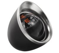 Black Sphere Compass Ornament with Adhesive Base for Truck Watercraft | Abs and Acrylic Build, Dashboard Use, Direction Orientation, Compact Accessory for Anywhere the Beaten Track Takes You
