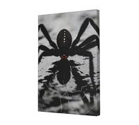 Black Spider Canvas Print Wall Art Poster Framed Canvas Photo Arts for Bedroom Wall Decorations Modern Artwork Painting Wall Pictures Ready To Hang Home Decor 12x18 in