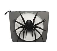 Black Spider Print Toiletry Bag Cosmetic Bag Large Capacity Travel Makeup Bag for Women for Daily Use Travel