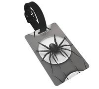 Black Spider Printed Backpack ID Labels Versatile Suitcase Tags for Golf Bags and Musical Instrument