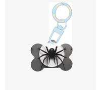 Black Spider Printing Dog Tag Bone Shaped Double Sided Pattern Dog Id Tags Bone Shaped Pet Name Tags Dog Collar Tags