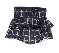 (Black spider web print, M:50g) Water-absorbing and leak-proof pet physiological skirt female dog skirt large dog physiological pants dog diapers