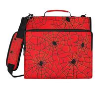 Black Spiders Red 3 Ring Portfolio, Water Resistant Binder for College for College Lectures