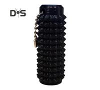 (black) Spiky Roller Fidget Toy with Bead Chain Anxiety Stress Relief Attention Focusing Calming Hard Massage Stick Portable Travel Keychain Pendant