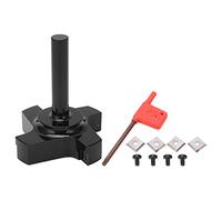 Black Spoilboard Surfacing Router Bit, T Shape Router Bit Replacement for Woodworking, Carbide Bit with Anti Backlash Design, Large Cutting Space Spoilboard Router Bit for Wood MDF (4 Flute)